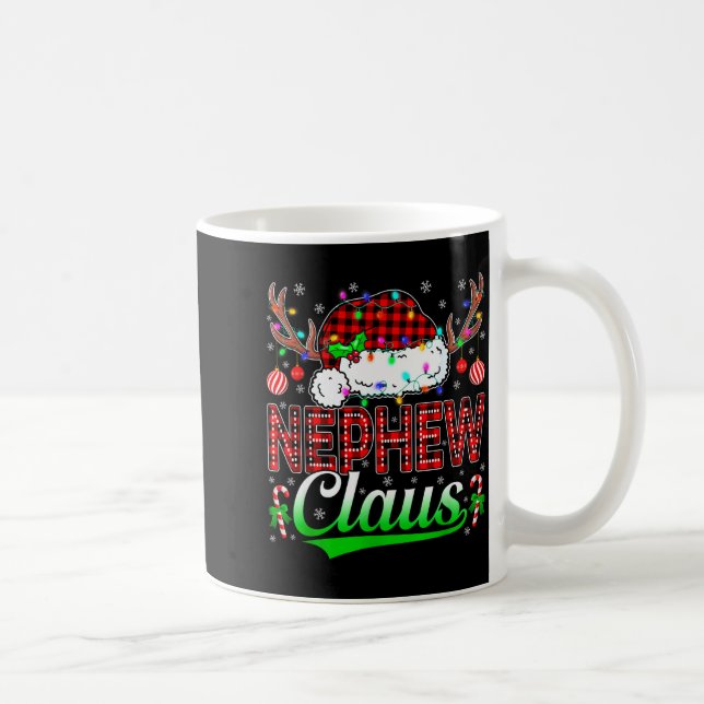 Caneca De Café Nephew Claus Christmas Lights Matching Family Xmas (Direita)