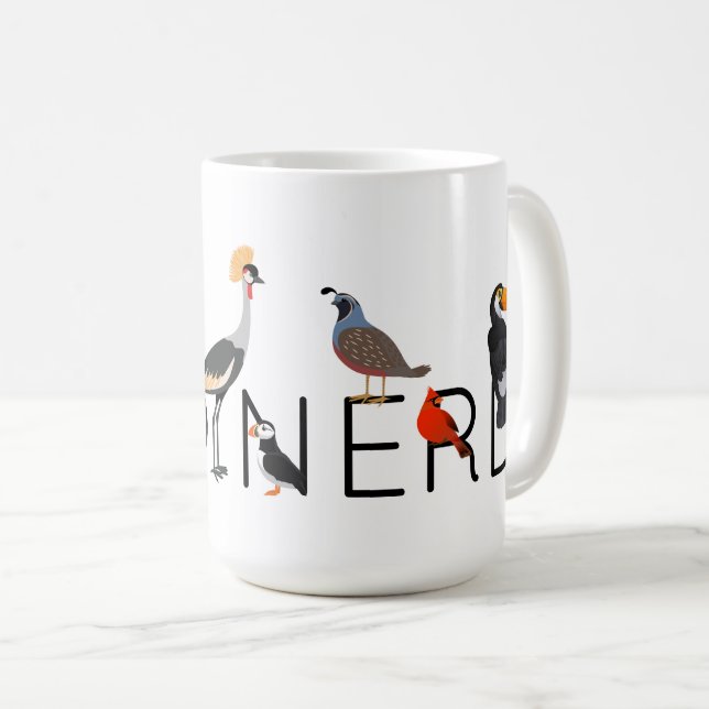 Caneca De Café Nerd de pássaros X Coffee Mug (Frente Esquerda)