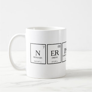 Caneca De Café Nerd mesas periódicos elementos químicos humor