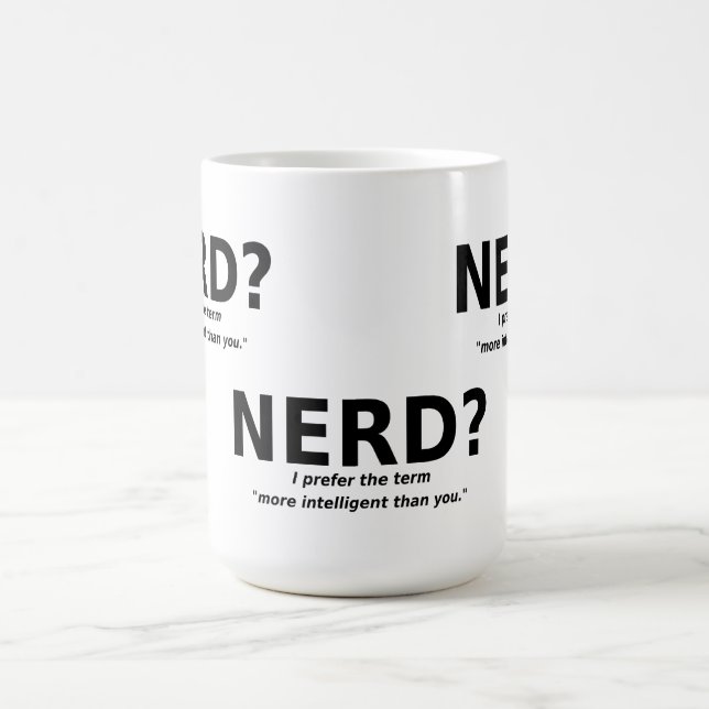 Caneca De Café Nerd Ou Canhão Funny Inteligente (Centro)
