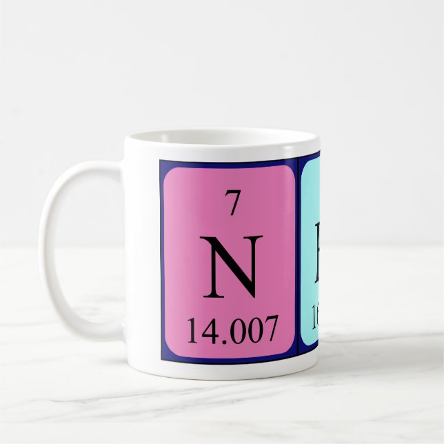 Caneca De Café Nerdy, mesa periódica (Esquerda)