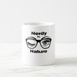 Caneca De Café Nerdy pela Nature Funny Geek com Óculos