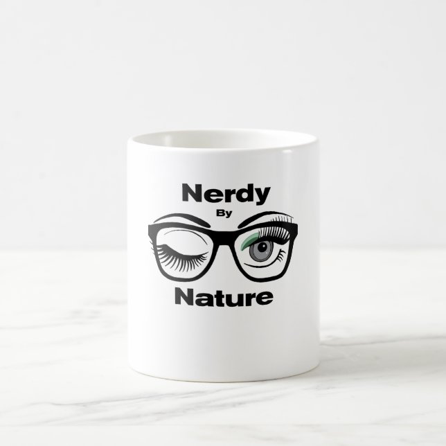 Caneca De Café Nerdy pela Nature Funny Geek com Óculos (Centro)