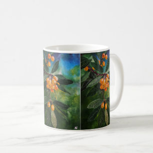 Caneca De Café Nêsperas em pintura da primavera de abril por Alfr