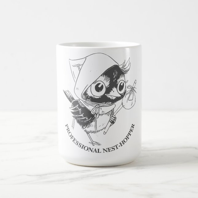 Caneca De Café Nest Hopper Profissional Humor de Aves (Centro)