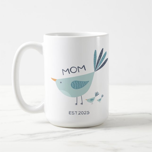 Caneca De Café Nest of Love - Mama Bird Art (Esquerda)