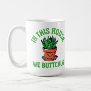 Caneca De Café Nesta Casa Nós Regamos Por Baixo – Humor Divertido