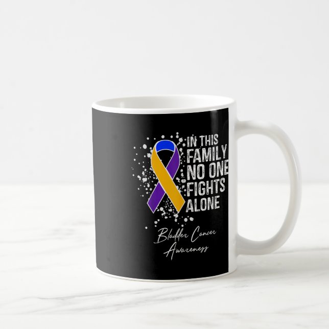 Caneca De Café Nesta Família Luta Sozinha Camisa Cancer (Direita)