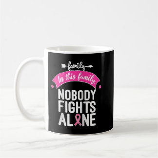 Caneca De Café Nesta Família Ninguém Luta Sozinho Com O Cancer A