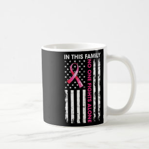 Caneca De Café Nesta Família Ninguém Luta Sozinho Com O Cancer Da