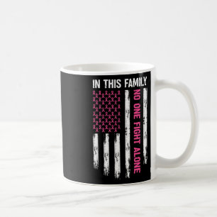 Caneca De Café Nesta Família Ninguém Luta Sozinho Com O Cancer Da