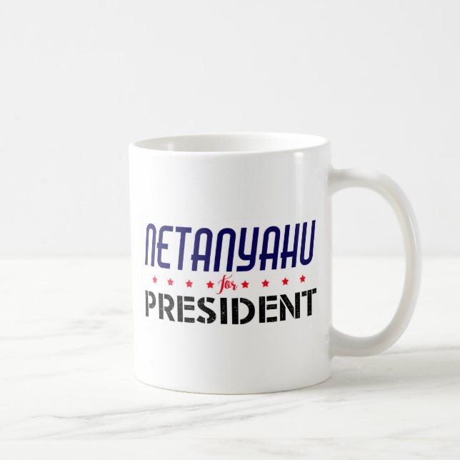 Caneca De Café Netanyahu para o presidente (Direita)