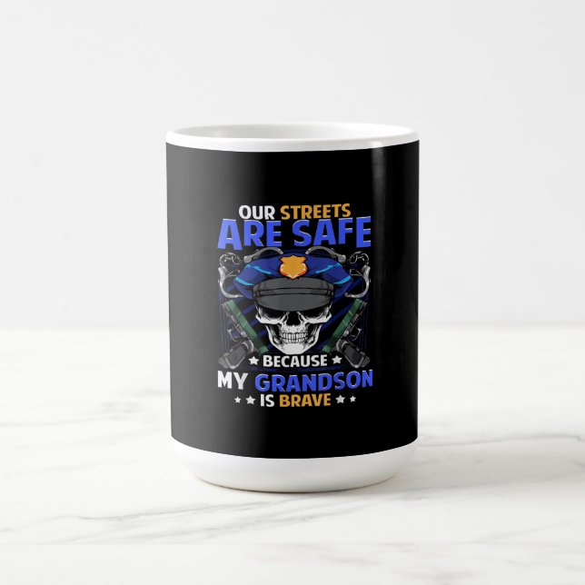 Caneca De Café Neto Cop Thin Blue Line Grand Son (Centro)
