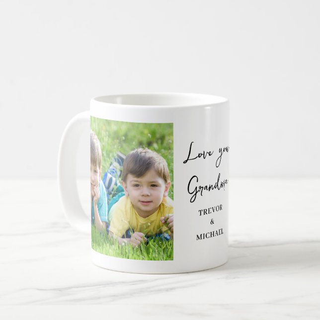 Caneca De Café Netos de fotos da vovó (Frente Esquerda)