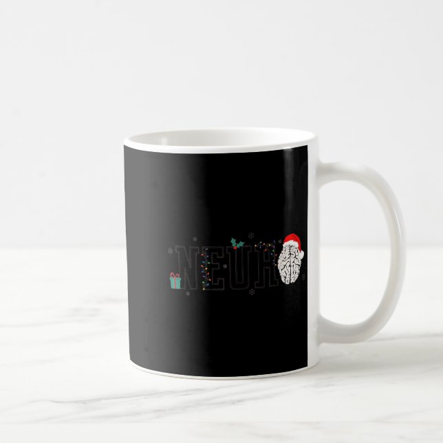 Caneca De Café Neuro Christmas Neurology Holiday Neuroscience Nur (Direita)