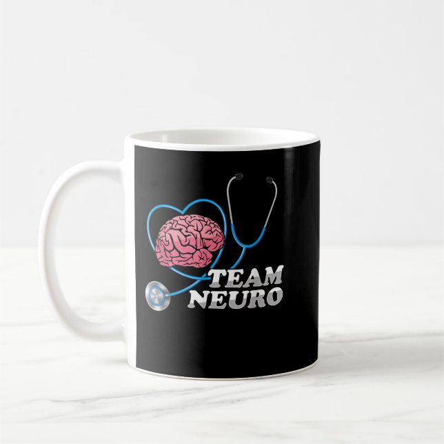 Caneca De Café Neurocirurgião Equipe Neurocirurgião Neurologia Br (Esquerda)