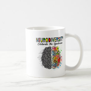 Caneca De Café Neurodiversidade Celebra Autismo Do Cérebro Do Esp