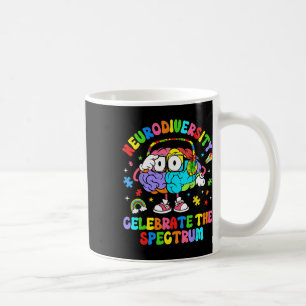 Caneca De Café Neurodiversidade Celebre O Espectro Cérebro Autism