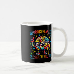 Caneca De Café Neurodiversidade Cérebro Autismo Sensibilização e