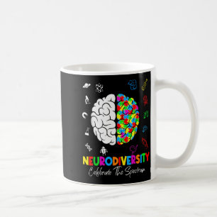 Caneca De Café Neurodiversidade Cérebro Conscientização sobre Aut