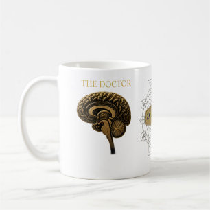 Caneca De Café Neurologia de Luxo Anatomia do Cérebro   Médico Pe