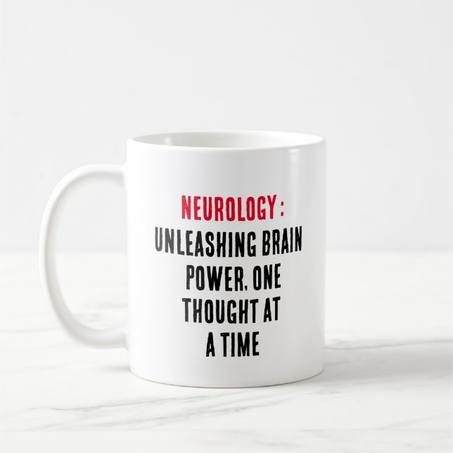 Caneca De Café Neurologia: Libertando o poder cerebral, pensava-s (Esquerda)