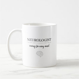Caneca De Café Neurologista Personalizado Cuidando de Cada Mente