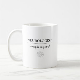 Caneca De Café Neurologista Personalizado Cuidando de Cada Mente
