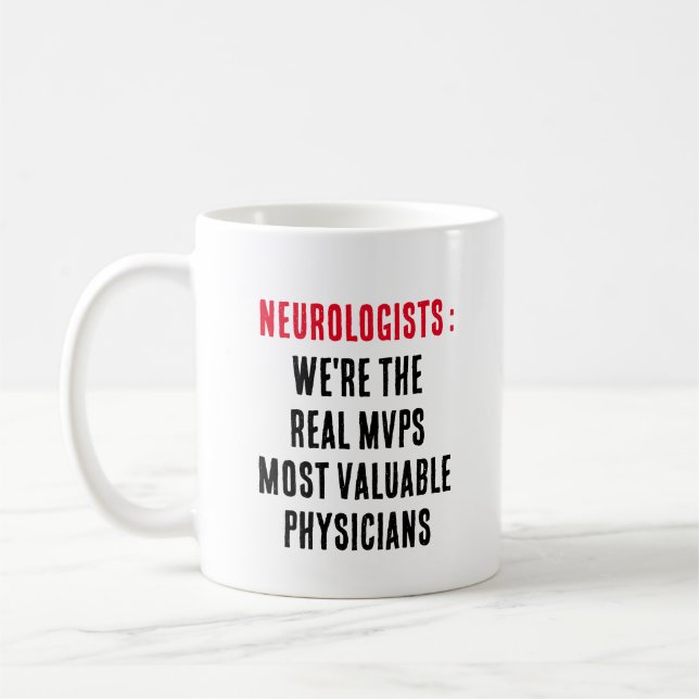 Caneca De Café Neurologistas: Somos os verdadeiros MVPs — Mais Va (Esquerda)