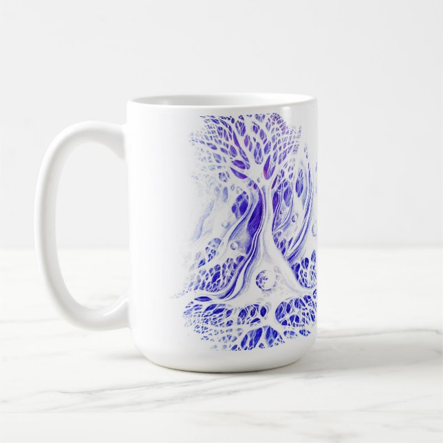 Caneca De Café Neurônios piramidal desenho de caneta (Esquerda)