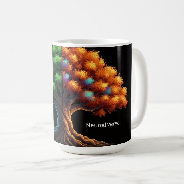 Caneca De Café Neurotípico vs. Neurodiverso (Frente Esquerda)