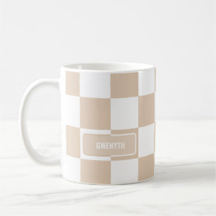 Caneca De Café Neutro claro verificado personalizado
