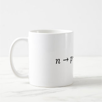 Caneca De Café Neutron to Proton Beta Decay - Nuclear Physics Bas