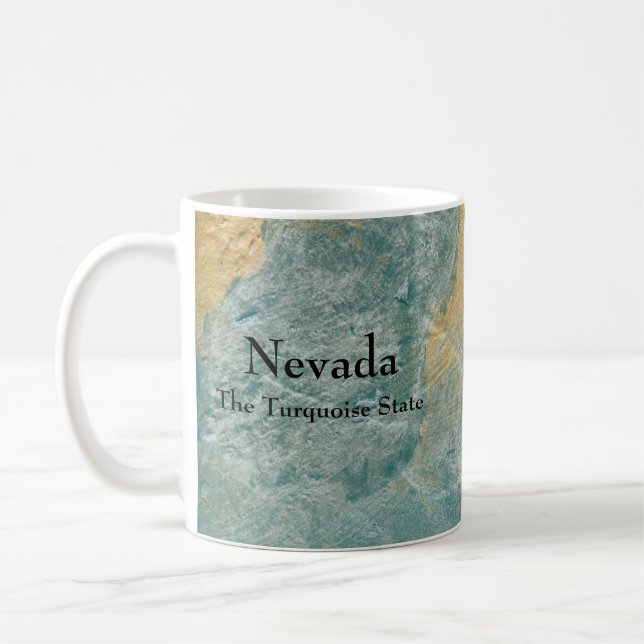 Caneca De Café Nevada O Estado Turquesa (Esquerda)