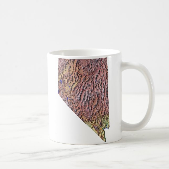 Caneca De Café Nevadan Flag + Map Mug (Direita)
