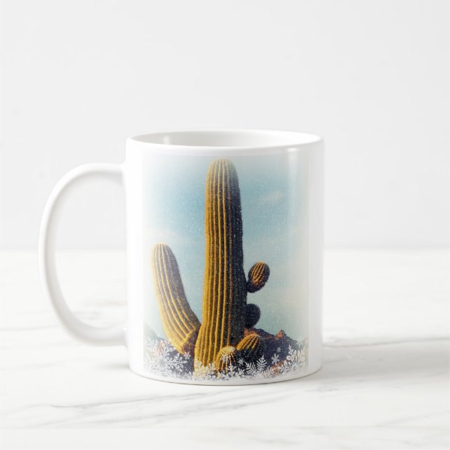 Caneca De Café Neve caindo em Saguaro (Esquerda)