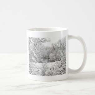 Caneca De Café Neve De Inverno No Rio Huron
