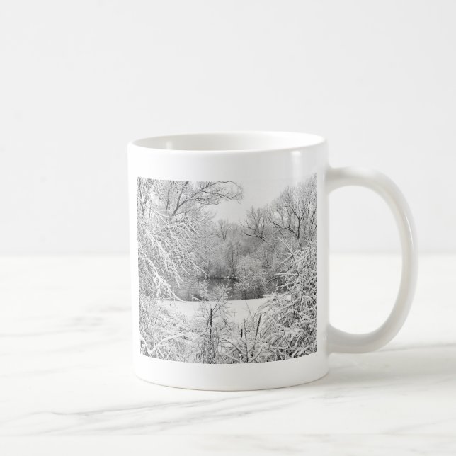 Caneca De Café Neve De Inverno No Rio Huron (Direita)