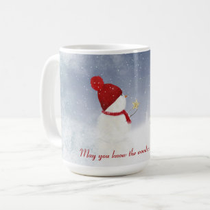 Caneca De Café Neve falido com estrela dourada