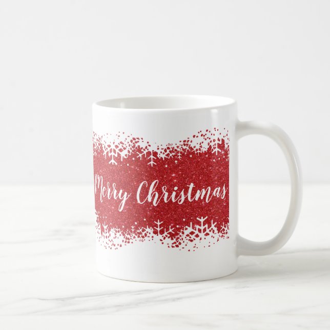 Caneca De Café Neve Feliz de Natal (Direita)