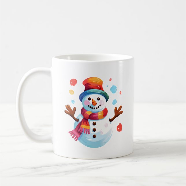 Caneca De Café Neve - Neve alegre para o Natal (Esquerda)