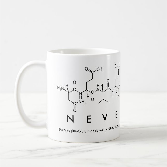 Caneca De Café Neve peptide name mug (Esquerda)