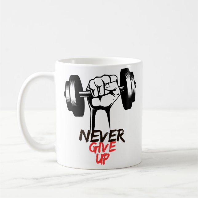Caneca De Café Never Give Up Mug (Esquerda)
