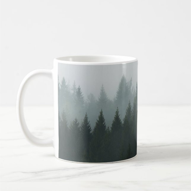 Caneca De Café Nevoeiro do outono da Floresta Mistura (Esquerda)