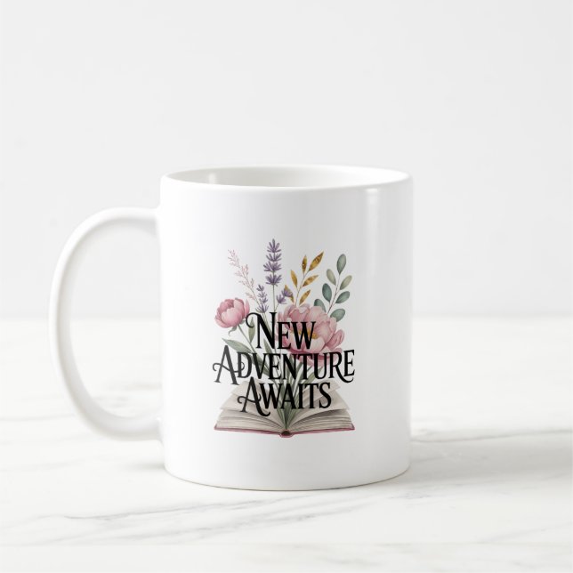 Caneca De Café New Adventure Awaits New Job Personalized (Esquerda)
