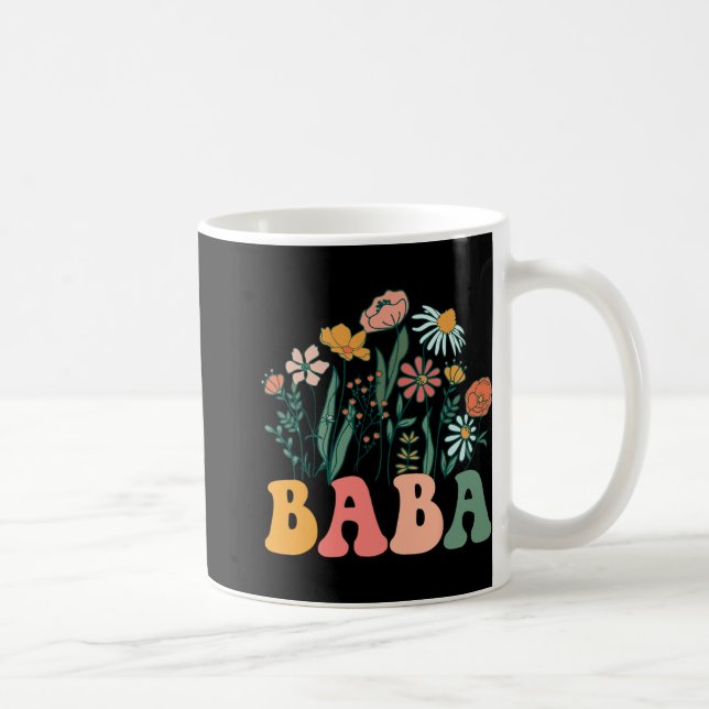 Caneca De Café New Baba Wildflower First Birthday &amp; Baby Show (Direita)
