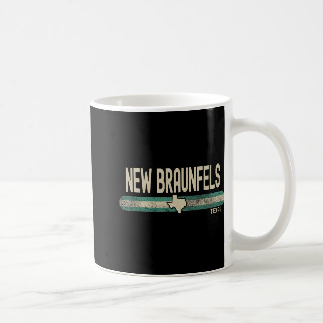 Caneca De Café New Braunfels Tx Texas Travel &amp; 80s Style  (Direita)