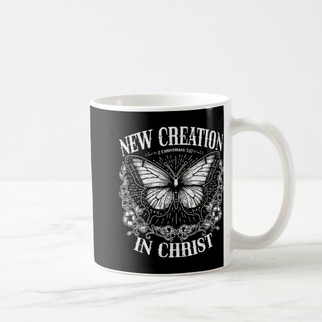 Caneca De Café New Creation In Christ, Boho Christian, Western Fa (Direita)