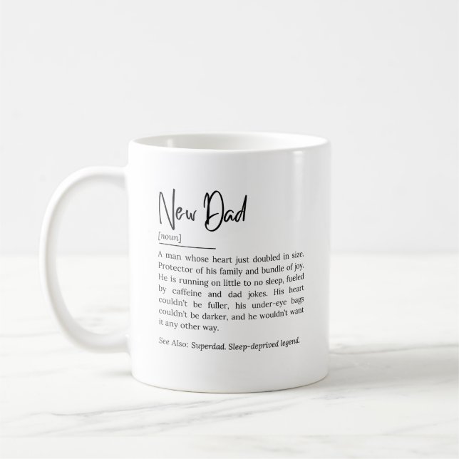 Caneca De Café New Dad Definition – Funny and Heartwarming Quote (Esquerda)