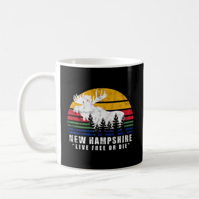 Caneca De Café New Hampshire Live Free Ou Morre Mata (Esquerda)